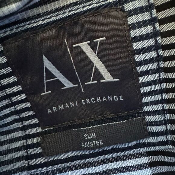 Armani Exchange Slim Fit Button Up Long Sleeve Shirt Striped Mens Size XS - Picture 8 of 10